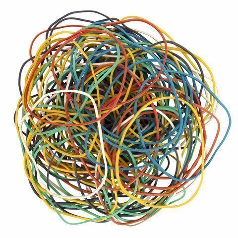 Резинка банк 50гр 60 мм цветная STAFF 1/20/400