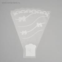 Пакет для цветов Рюмка Бант рисунок+рисунок 30х40 50/50