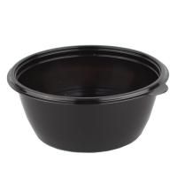 Контейнер ПП 375мл К-144 d-144мм h-47мм  круглый суповой черный ПолиЭр 50/300