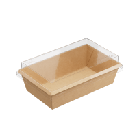 Крышка для контейнера 800мл 120х200х20мм OneClick прозр купольная 1EA 50/300