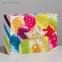 Подарочная коробка 22х30х10см Шары 1/1