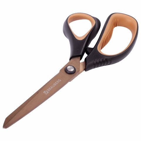 Ножницы 210мм титан 2-х сторон заточка Heavy Duty BRAUBERG 1/12/144(Клиент)