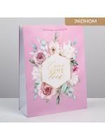 Пакет подарочный ламинированный (28х38х9см) Just for you 1/220