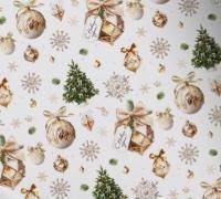 НГ Бумага подарочная 60х90см Белая сказка глянец 75г/м 1/10