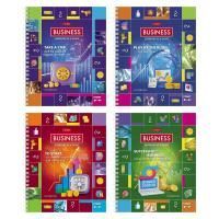 Тетрадь 80л А5 клетка спираль мел картон Монополия Хатбер 1/56