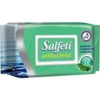 Салфетки влажные Salfeti Антибактериальные с пластиковым клапаном (72) 1/20