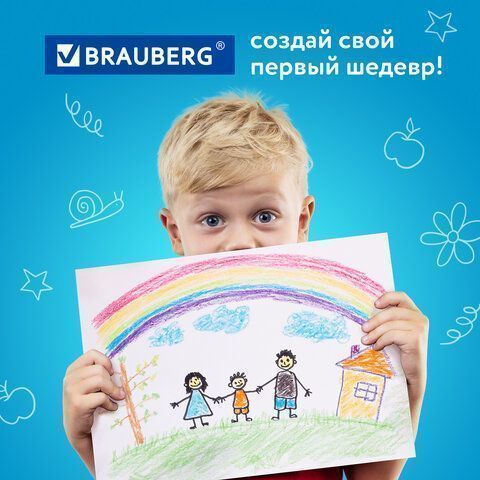 Карандаши восковые 12цв BRAUBERG 1/24/288