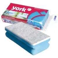 Губка для посуды (1шт) 135х70х43мм профильная York 1/30