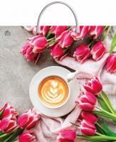 Пакет с пластмассовыми ручками (36х37)-100 Утренние тюльпаны Тико 10/100