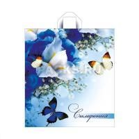 Пакет с петлевой ручкой (40х44)-43 Синяя симфония ПНД Тико 50/300