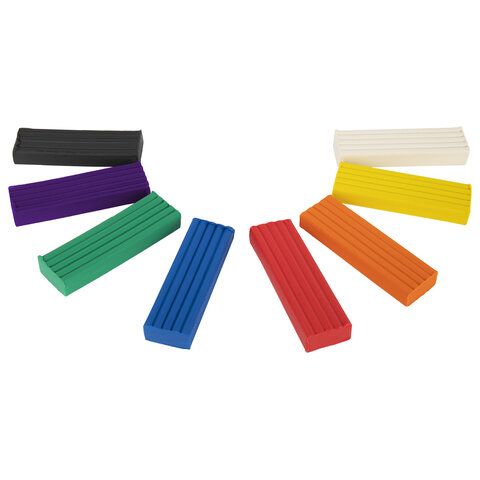 Пластилин 08цв 160гр BRAUBERG KIDS СО СТЕКОМ 106501