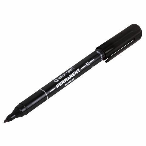 Маркер перманентный черный 1мм тонкий наконечник 2846 CENTROPEN 1/10/200