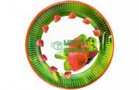 Тарелка картон с рисунком набор 6шт d-230 Клубничный фреш (6шт) 1/55