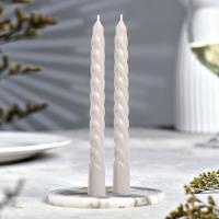 Свеча витая 1,5х15см белая (2шт) 1/360