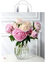 Пакет с петлевой ручкой (36х40)-37 Роскошные пионы ПНД Тико 50/300