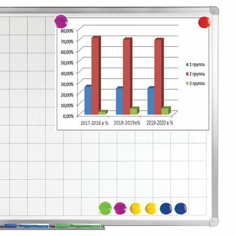Магниты STAFF, диаметр 30 мм, 5 шт., цвета ассорти, в блистере, 1/24/240