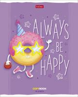 Тетрадь 48л А5 клетка скоба мелованный картон Веселый ФастФуд Хатбер 1/5/100