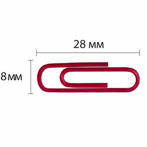 Скрепки 28мм 100шт цветные ОФИСМАГ 1/10/250 (Клиент)