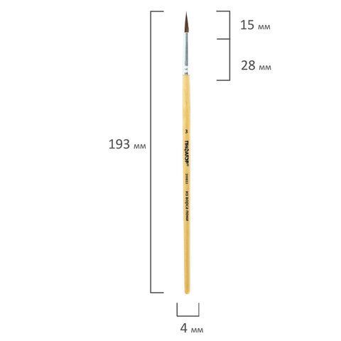 Кисть пони круглая №3 Пифагор 1/30/2400