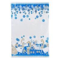 НГ Пакет подарочный (25х35) полипропилен рис+рис Деревушка синяя 200/2000