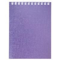 Блокнот 40л А6 110х145мм клетка гребень бумвинил HATBER METALLIC Фиолетовый 1/96
