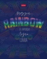 Тетрадь 48л А5 клетка скоба метализ картон Rainbow Хатбер 1/5/100