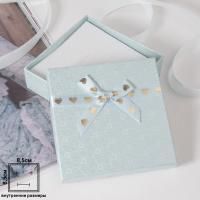 Подарочная коробка Квадрат 9х9х3см Влюбленность 1/6