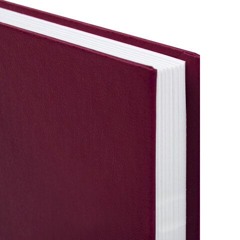 Ежедневник А5 145х215мм 160л недатир обл. бумвинил, бордо BRAUBERG 1/16