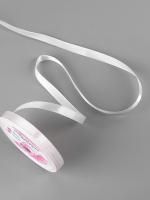 Лента атласная 10мм 23м белая 1/10