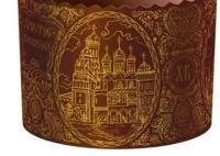 Форма бумажная для куличей d-70мм h-60мм Собор золотой 100/2000