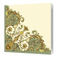 Салфетки (33х33) 3-сл Флорентийский стиль зеленый (20) 1/15