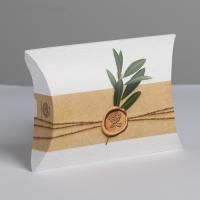 Подарочная коробка подушка 11х8х2см Эко 5/1245 Подарочная коробка подушка 11х8х2см Эко 5/1245