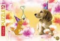 Пазл детский 12 элементов в рамке Забавный щенок 1/20