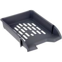 Лоток горизонтальный для бумаг 340х255х70мм серый Лидер СТАММ 1/6 