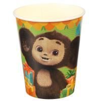 Стакан бумажный 250мл Чебурашка 10/10