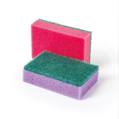 Губка для посуды (10шт) 96х64х27мм ЛАЙМА 1/36