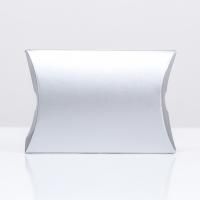 Подарочная коробка подушка 11х8х2см серебро 10/1120