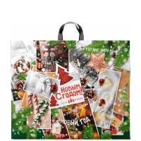 НГ Пакет с петлевой ручкой (50х60)-70 Время чудес 25/250