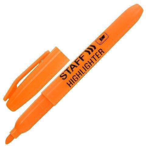 Текстмаркеры НАБОР 4шт 1-3мм скошенный наконечник (лим,зел,роз,оранж) STAFF 1/24/288