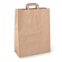 Пакет бумажный крафт с плоскими ручками 350х150х450 80гр/м до 5кг 200/200