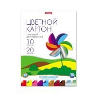 Цветной картон А4 10л 20цв 2-х сторон глянцевый ErichKrause 1/35