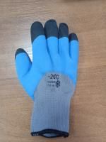 Перчатки спец зимние серые облив черный палец -20С 12/360