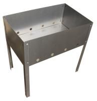 Мангал разборный 350х250х140+5 шампуров 0,5мм (в коробке) 1/1  Мангал разборный 350х250х140+5 шампуров 0,5мм (в коробке) 1/1