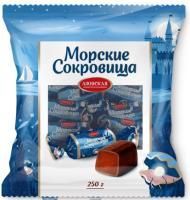 Продукты, АКФ Конфеты помадные глазиров Морские сокровища 250г 1/10