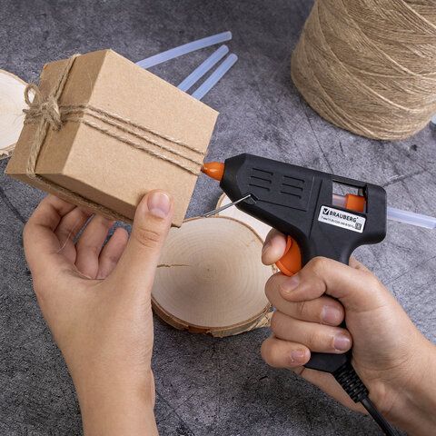 Клеевой пистолет 15 Вт, для стержня 7 мм, BRAUBERG, в блистере 1/24/48