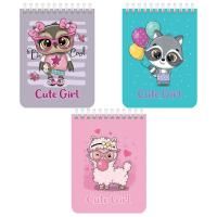 Блокнот 40л А6 108х145мм клетка гребень Зверята BRAUBERG 1/6/96