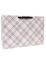 Пакет подарочный бумажный (54х37х20) Люкс Клетка 1/10