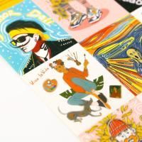 Наклейки бумажные Художники 11х15,5см 1/10