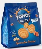 Продукты, Tondi арахисовое печенье в карамельной глазури 120  г 1/10