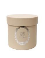 Коробка шляпная 11,5х12см матовая с тиснением пудрого цвета 1/5 Коробка шляпная 11,5х12см матовая с тиснением пудрого цвета 1/5